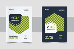 corporate modern Business Book Cover Design Template in A4. Can be use to Brochure, book cover, Annual Report, Corporate Presentation, Portfolio, Flyer, Magazine, Poster, Website vector