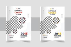 Corporate Book Cover Design Template in A4. Can be adapt to Brochure, Annual Report, Magazine, Poster, Business Presentation, Portfolio, Flyer template vector