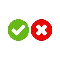 do dont symbol in trendy flat design, checkmark icon vector