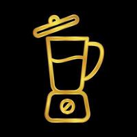 blender icon in gold colored vector