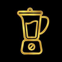 blender icon in gold colored vector