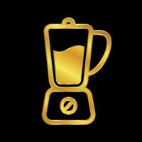 blender icon in gold colored vector