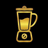 blender icon in gold colored vector