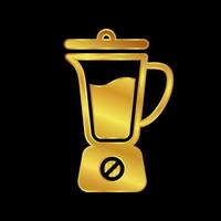 blender icon in gold colored vector