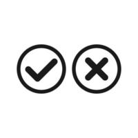 do dont symbol in trendy flat design, checkmark icon vector