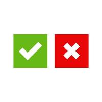 do dont symbol in trendy flat design, checkmark icon vector