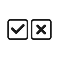 do dont symbol in trendy flat design, checkmark icon vector