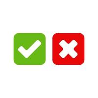 do dont symbol in trendy flat design, checkmark icon vector