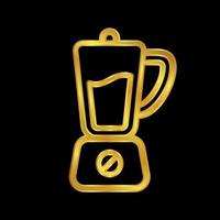 blender icon in gold colored vector