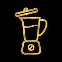 blender icon in gold colored vector