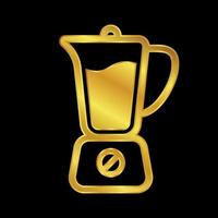 blender icon in gold colored vector