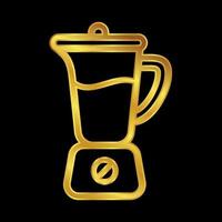 blender icon in gold colored vector