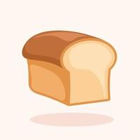 A Loaf of White Bread Bakery Vector Illustration