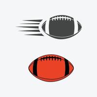 American football colored and one color Vector