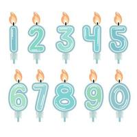 Birthday candles set vector