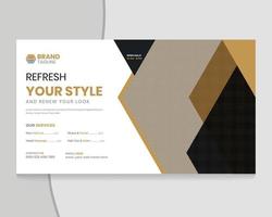 Thumbnail design for any videos. Business Barbershop video thumbnail and social media web banner and square template vector