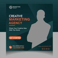 Creative marketing agency social media vector