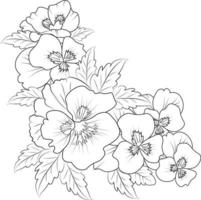 Realistic pansy flower coloring pages pansy flower tattoo drawing, Rhinegold drawing, flower cluster drawing, Cute flower coloring pages, illustration vector art, black pansy tattoo.