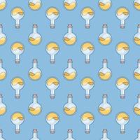 Seamless pattern with chemical flasks vector