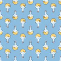 Seamless pattern with chemical flasks vector