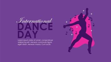 international dance day banner template vector stock