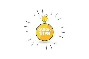 Quick tips, helpful tricks vector element