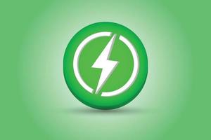 Energy Symbol with Electricity logo and battery charging station sign Vector Element