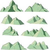 Mountains in polygon  elements vector image