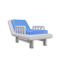 hospital bed  icon medical assets 3D rendering. png