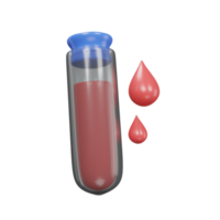 sangue tubo icona medico risorse 3d resa. png