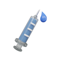 Syringe  icon medical assets 3D rendering. png