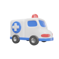 emergency vehicle icon medical assets 3D rendering. png