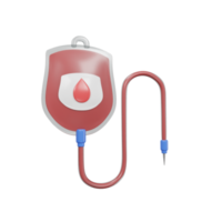 sangue Borsa icona medico risorse 3d resa. png