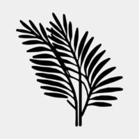 Leaf silhouette vector black and white