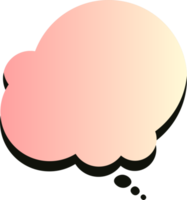 gradient speech bubbles on transparent background . chat box or chat square and doodle message or communication icon Cloud speaking for comics and minimal message dialog png