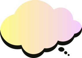 gradient speech bubbles on transparent background . chat box or chat square and doodle message or communication icon Cloud speaking for comics and minimal message dialog png