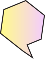 Gradient Rede Luftblasen auf transparent Hintergrund . Plaudern Box oder Plaudern Platz und Gekritzel Botschaft oder Kommunikation Symbol Wolke Sprechen zum Comics und minimal Botschaft Dialog png