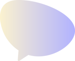 gradient speech bubbles on transparent background . chat box or chat square and doodle message or communication icon Cloud speaking for comics and minimal message dialog png
