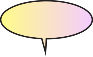 gradient speech bubbles on transparent background . chat box or chat square and doodle message or communication icon Cloud speaking for comics and minimal message dialog png