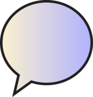 lutning Tal bubblor på transparent bakgrund . chatt låda eller chatt fyrkant och klotter meddelande eller kommunikation ikon moln tala för serier och minimal meddelande dialog png