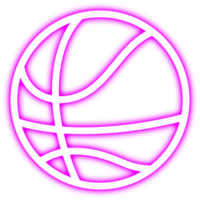 basketbal neon gloeiend icoon png