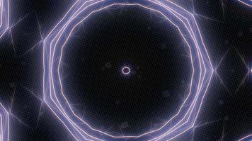 Light flow animation electric pattern kaleidoscope effect video