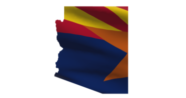 Arizona Karte Gliederung png. Zustand Flagge Symbol png