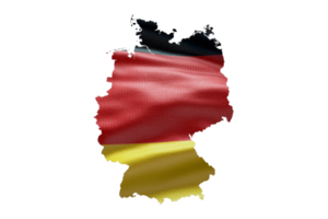 Germany map outline icon. PNG alpha channel. Country with national flag