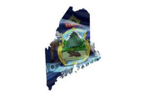 Maine mapa contorno png. estado bandera icono png