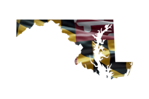 Maryland mapa esboço png. Estado bandeira ícone png