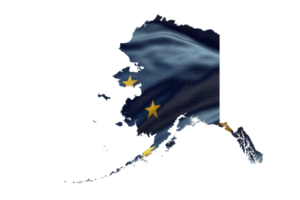 Alaska mapa contorno png. estado bandera icono png