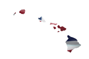 Havaí mapa esboço png. Estado bandeira ícone png