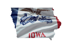 Iowa Karte Gliederung png. Zustand Flagge Symbol png