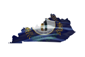 Kentucky mapa contorno png. estado bandera icono png